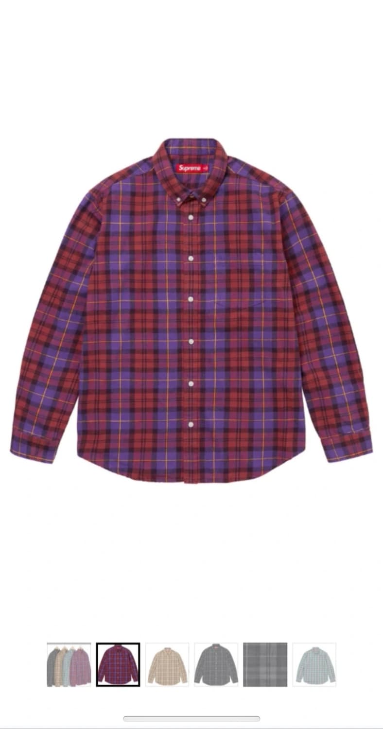 슈프림 플레이드 플란넬 셔츠 24FW 상품이미지1