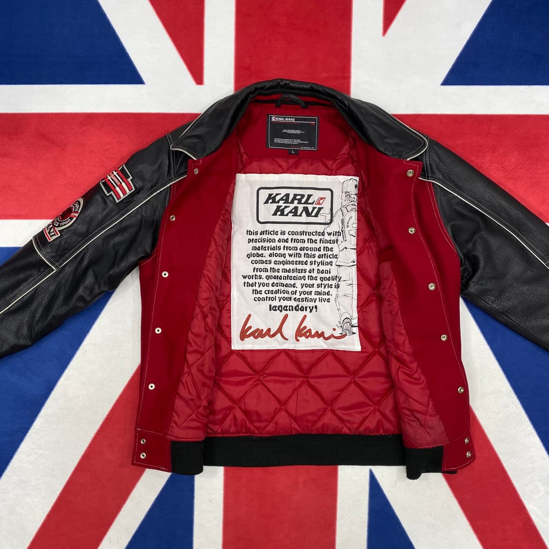 칼카니 올드스쿨 울 레더 바시티자켓 L  상품이미지3