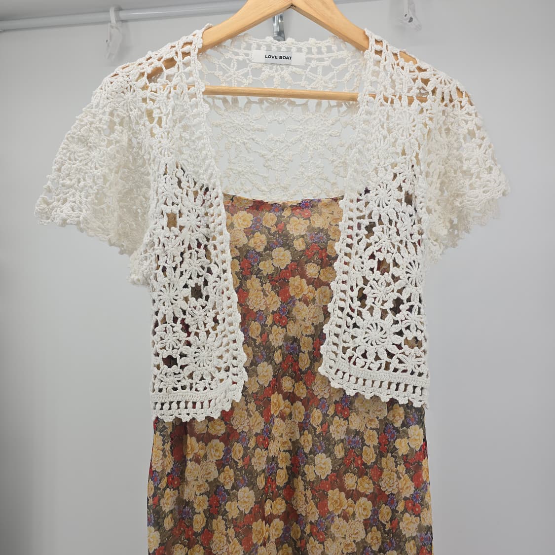 LOVE BOAT 아이보리 크로셰 가디건 상품이미지2