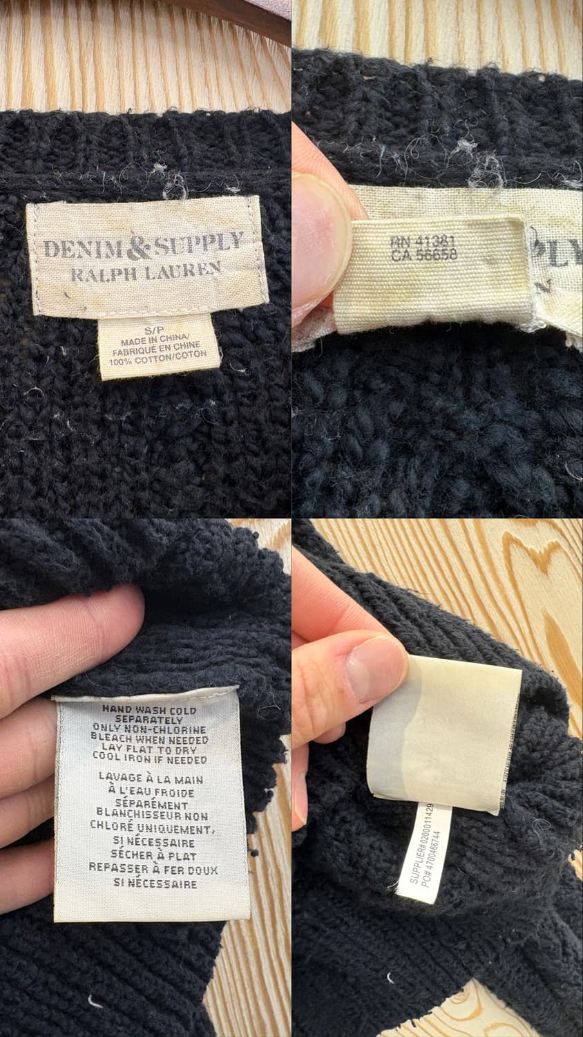 폴로 랄프로렌 데님앤서플라이 크롭 꽈배기니트 상품이미지10