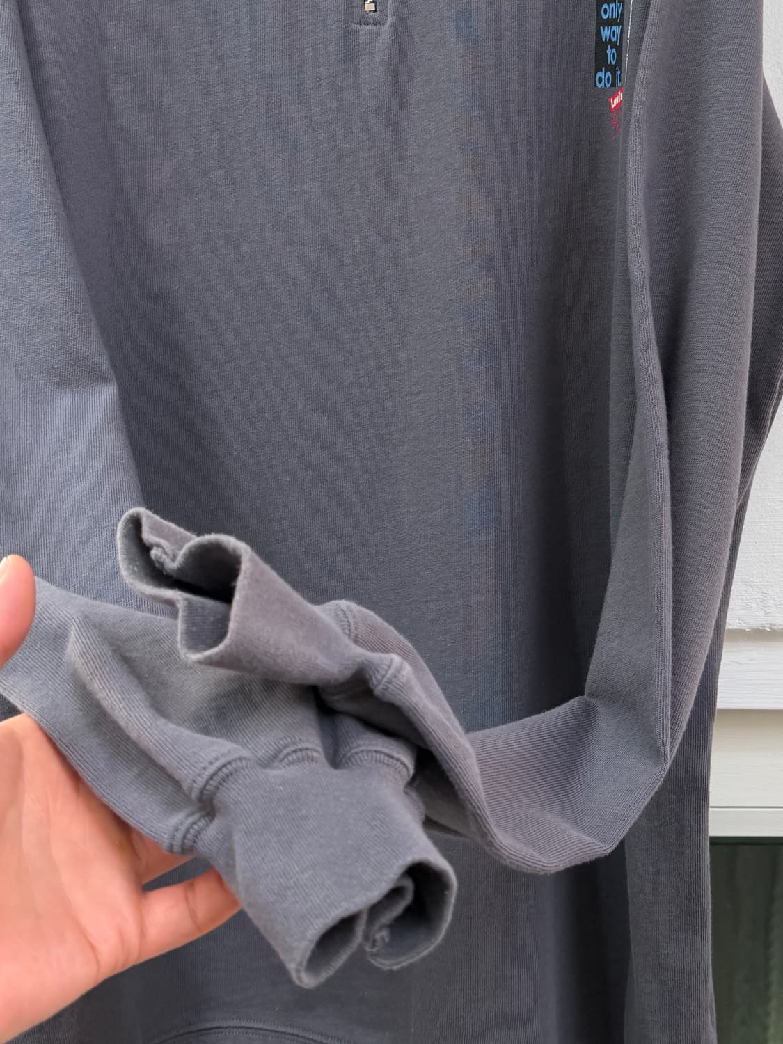 Levis 리바이스 차콜 그레이 하프집업 스웨트 셔츠 L 상품이미지4