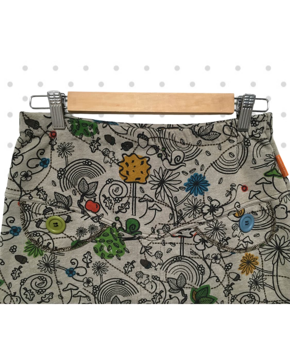 vintage acorn double pattern skirt beige 상품이미지8