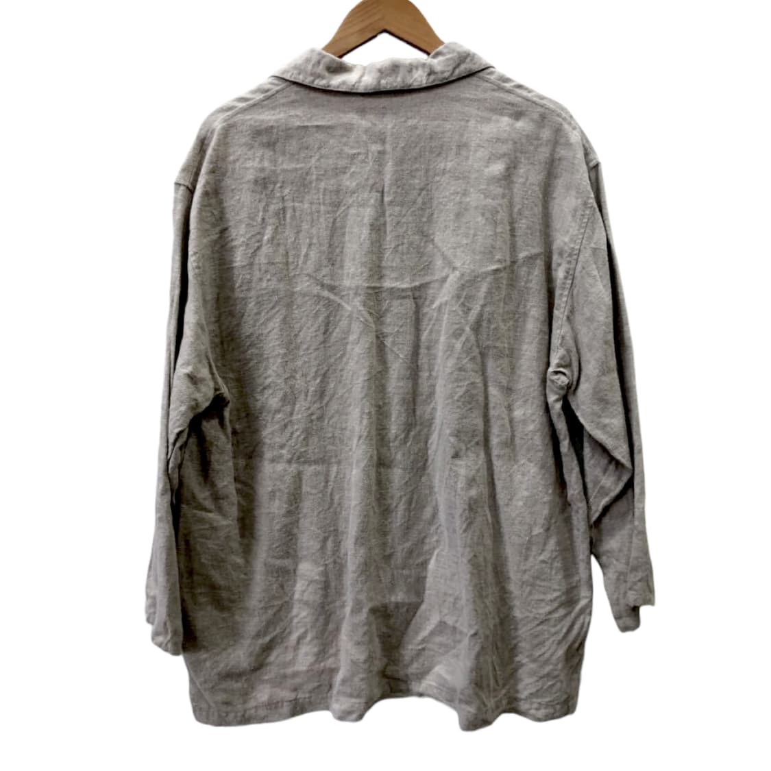 네스트로브컨팩트 기모 블랙리넨 피셔맨 스모크 셔츠 상품이미지6