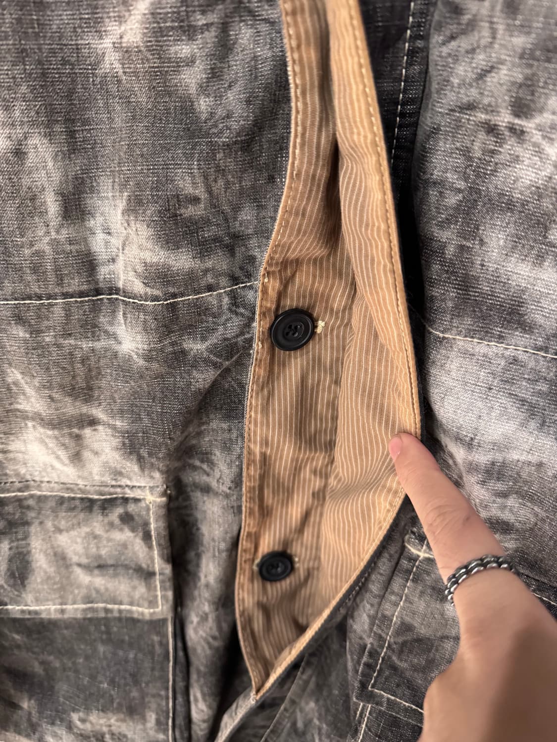 Ventina 코튼 스톤워싱 퍼 후드 점퍼  상품이미지3