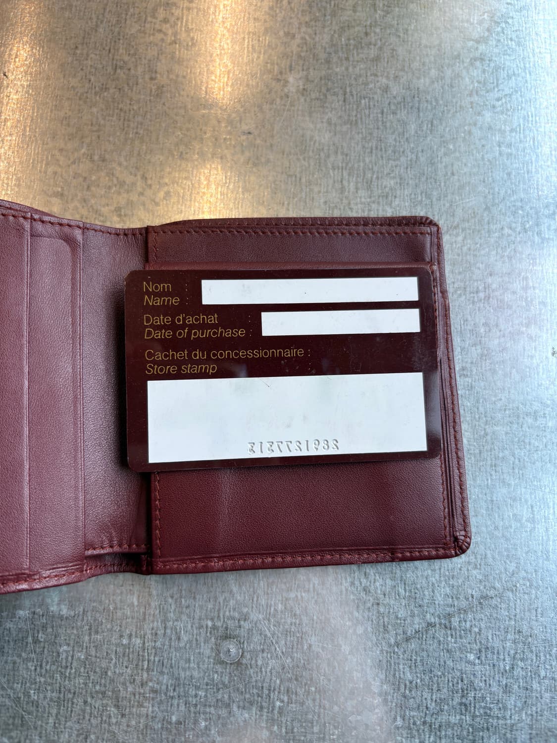 까르띠에 머스트 버건디 소가죽 반지갑 상품이미지5