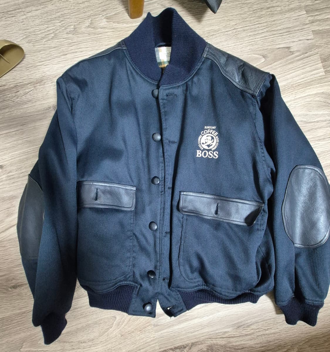 90's 산토리 보스 엘보패치 자켓 상품이미지1