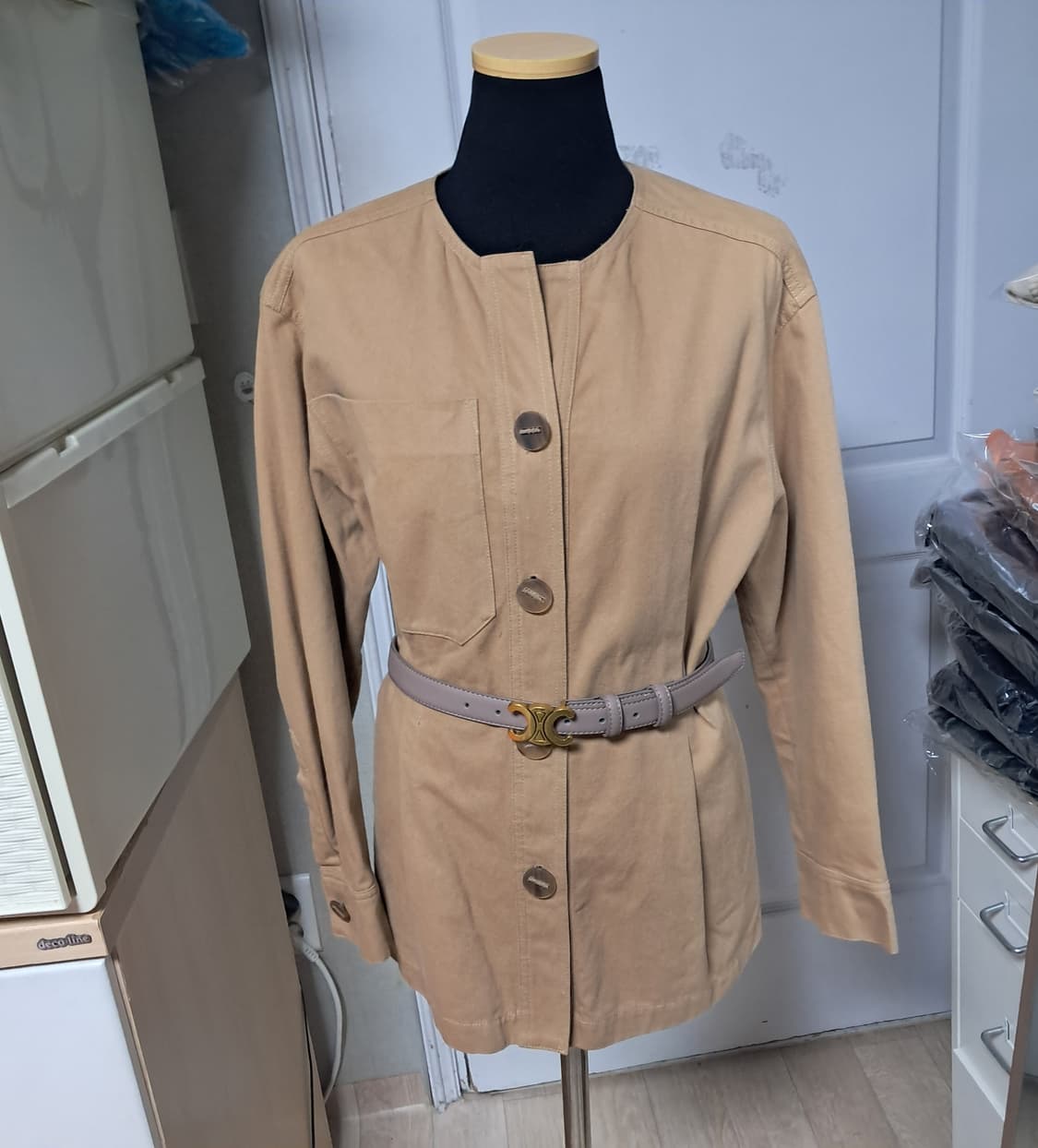 랑방컬렉션 베이지 자켓 55~66(사진속 벨트는 미포함) 상품이미지1