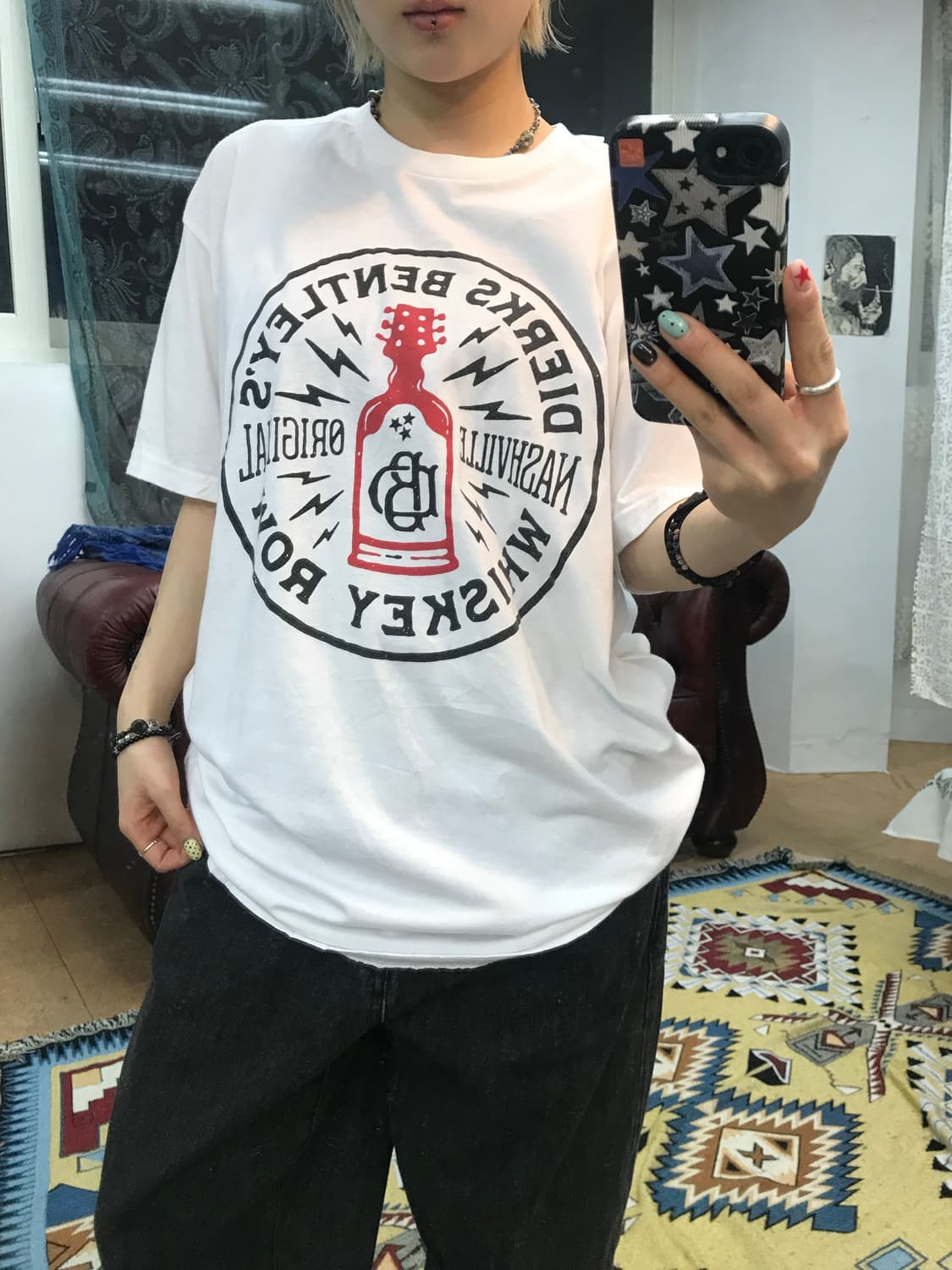 USA 빈티지 빅프린팅 반팔티  상품이미지1