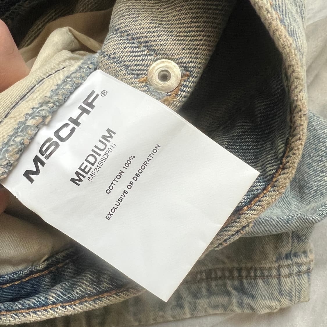 미스치프 데님 버뮤다 팬츠 M 상품이미지5