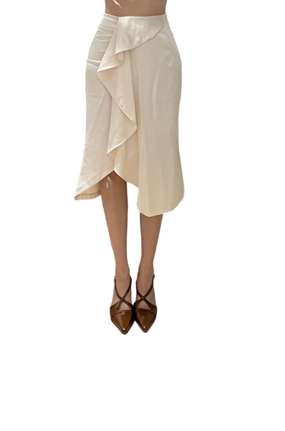 프릴 미디 스커트  상품이미지1