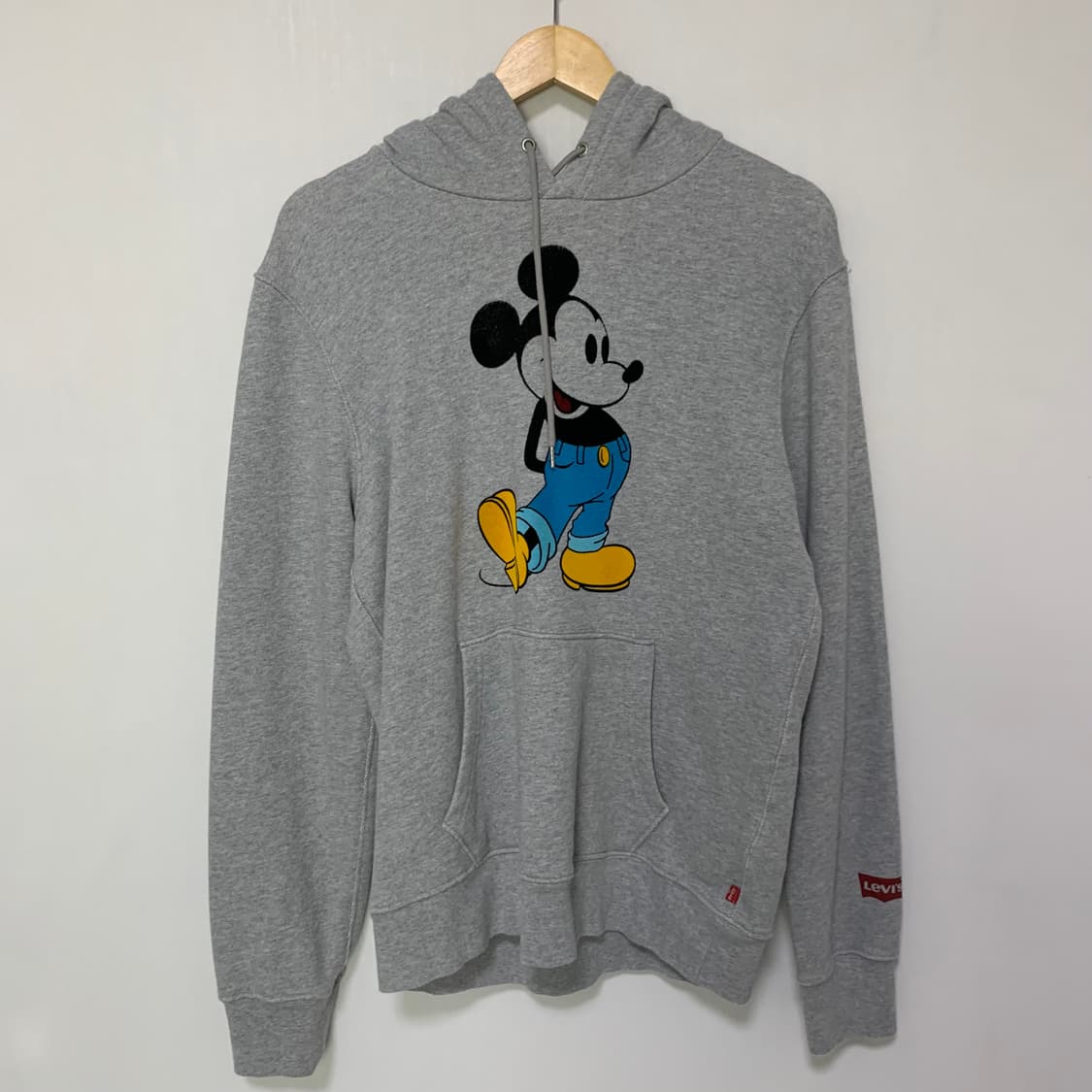 리바이스 미키마우스 콜라보 빈티지 후드티 그레이 M 상품이미지2