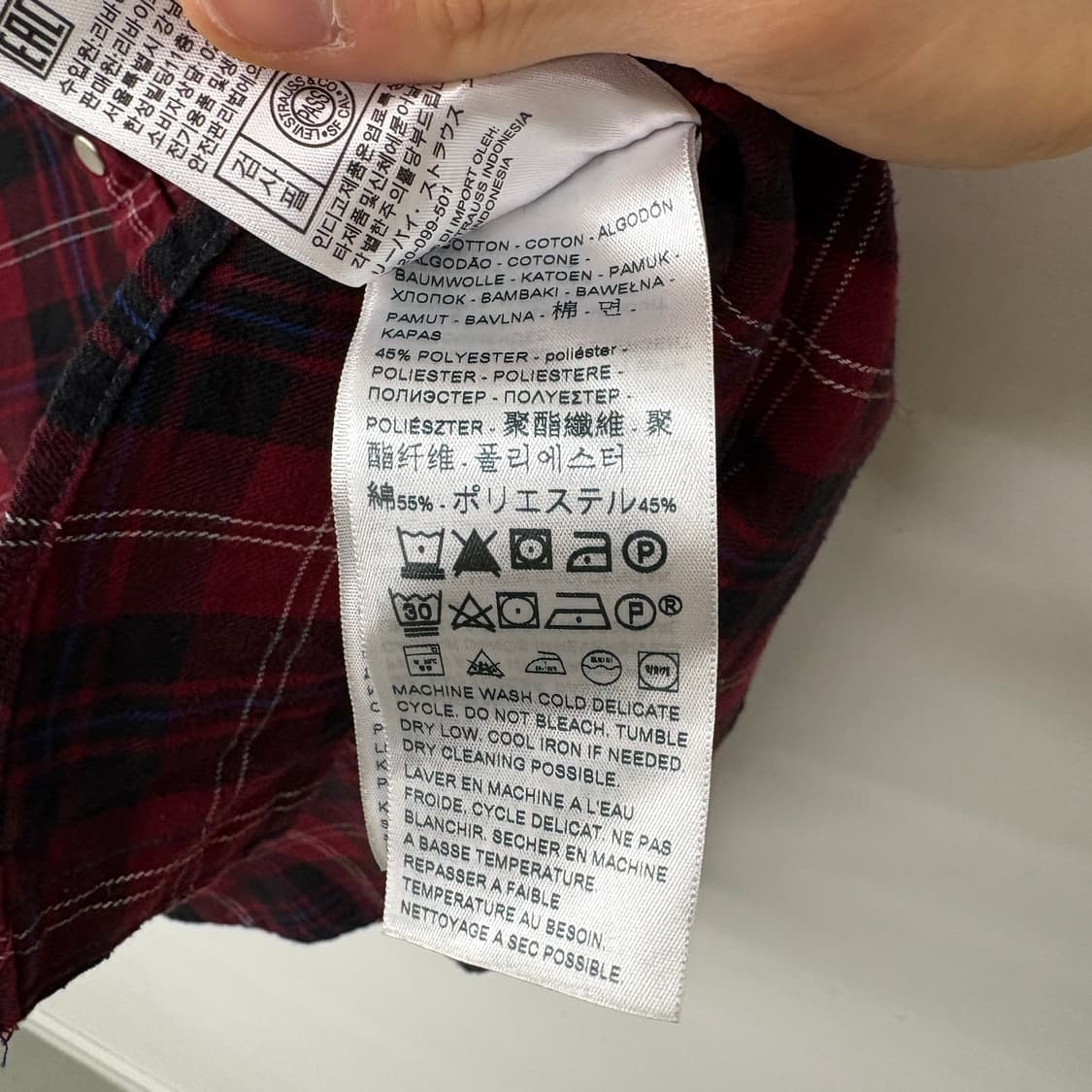 리바이스 체크 셔츠 남방 데님 카라 남성 L 상품이미지7