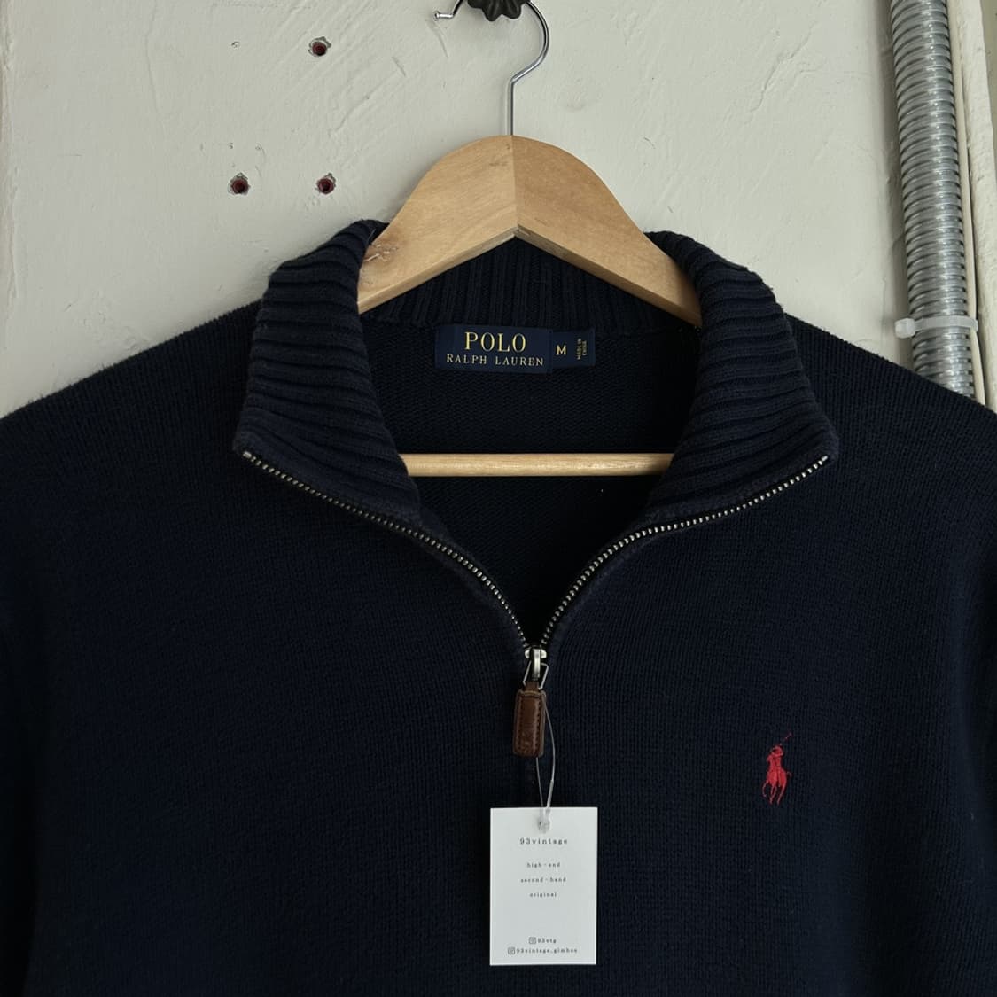 15459 - 폴로 랄프로렌 네이비 반집업 니트 상품이미지3