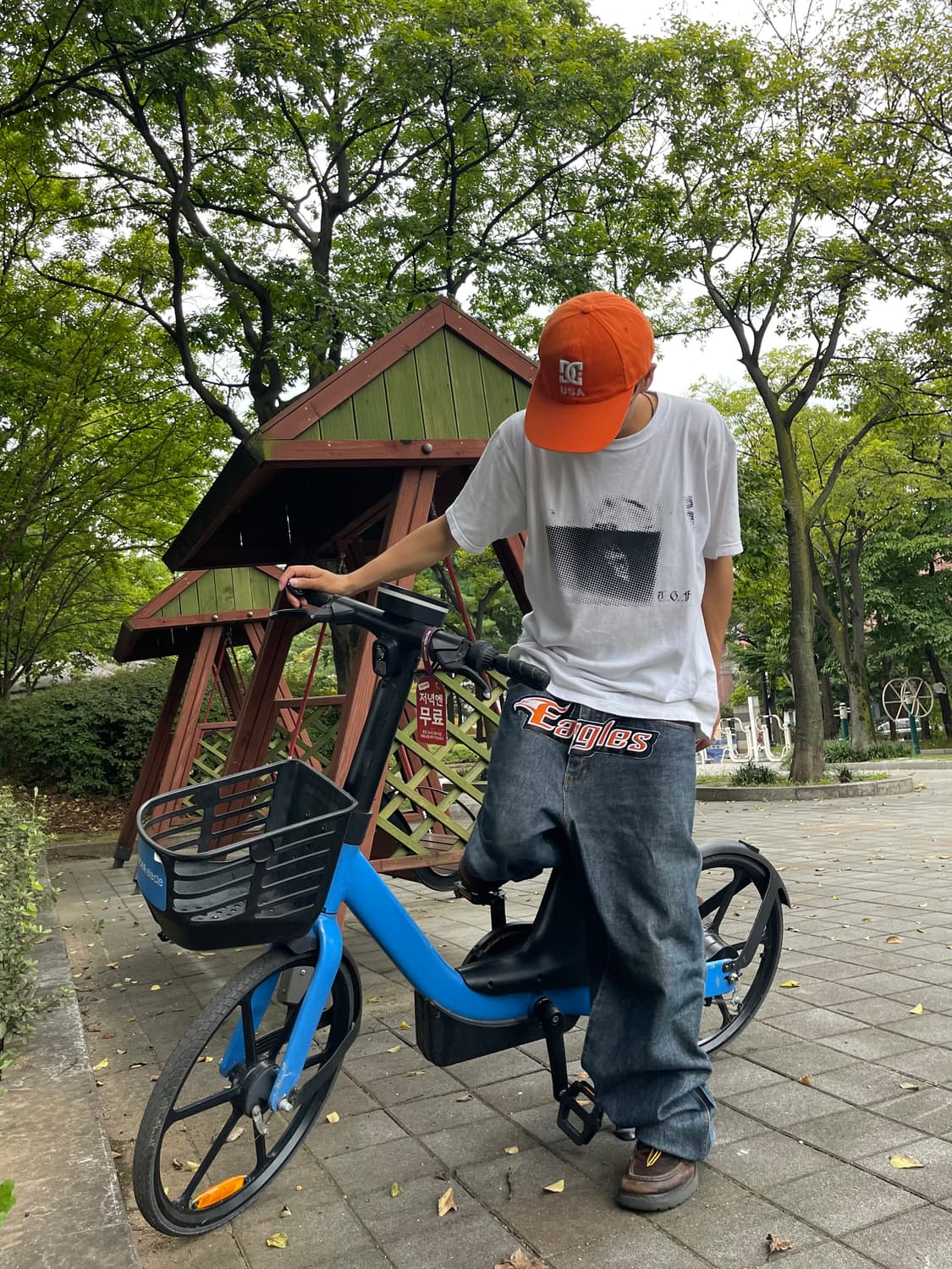 yaga 한화 이글스 커스텀 루즈핏 데님팬츠 상품이미지7
