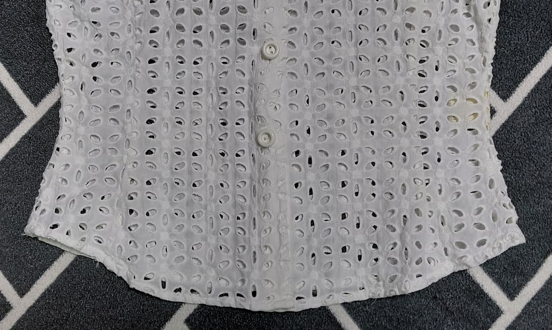 NARA CAMICIE  이태리 메이드 아일렛 펀칭 블라우스 (사이즈 1 상품이미지3