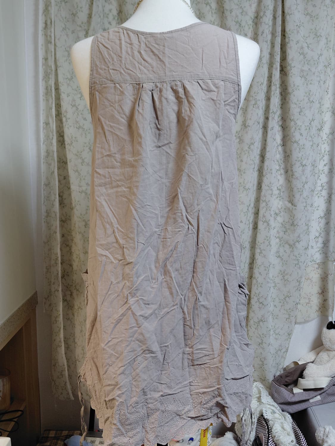 [예약주문 1] 모리걸 빈티지 레이스 끈나시 원피스 상품이미지6