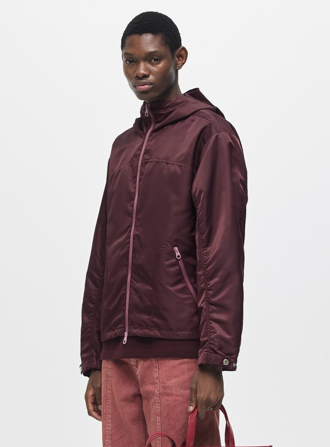 애드오프 윈드브레이커 버건디 L 상품이미지1