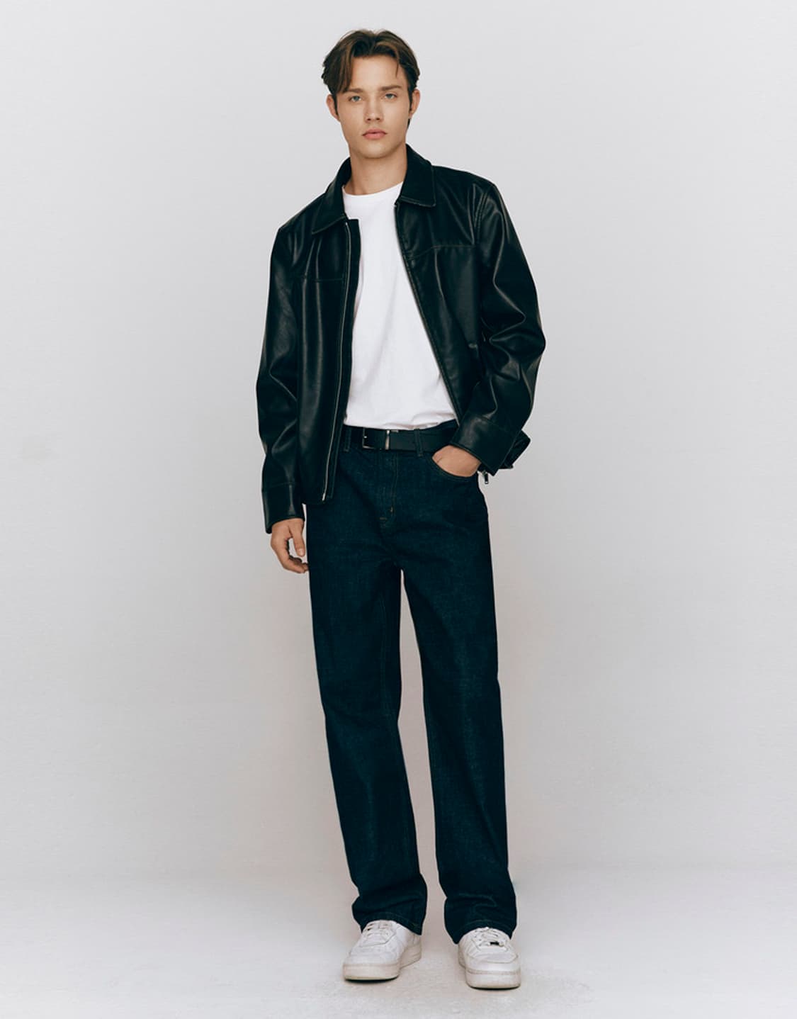 지오다노 변우석 페이크레더 자켓 L (새제품) 상품이미지7