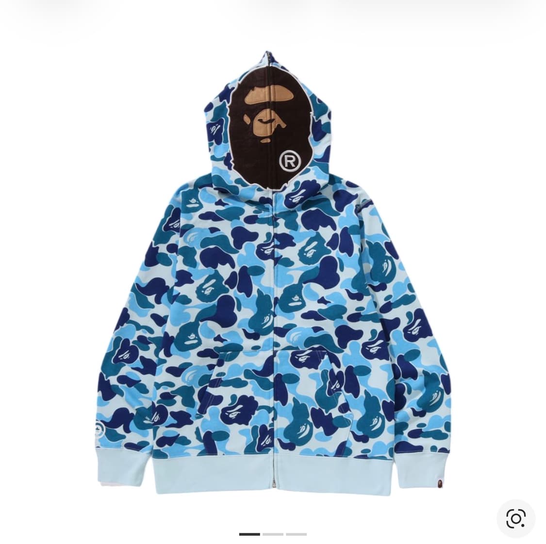 베이프 후드집업 ABC 카모 세컨드 에이프 풀 집 후드 블루 상품이미지1