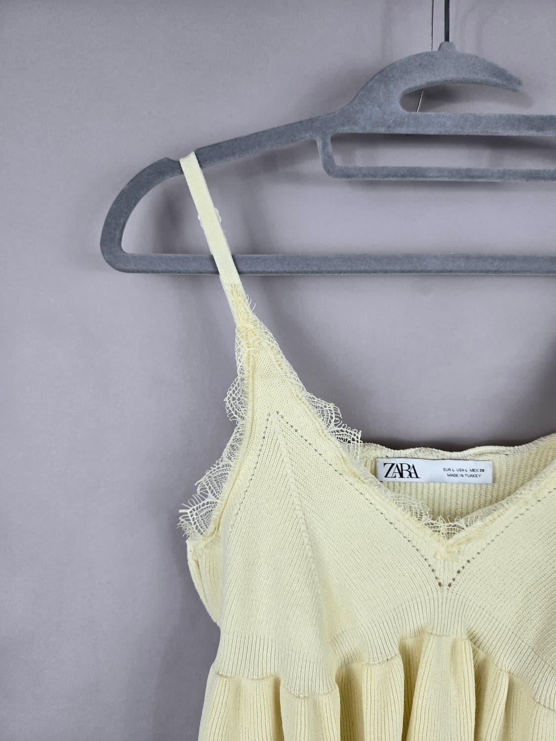 [무료배송]자라 L 여성 레이어드 니트 크롭 뷔스티에 나시 조끼 상품이미지2