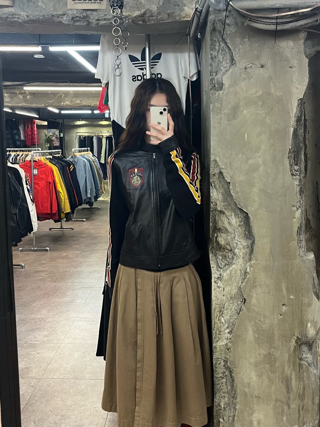 엠엘비 니트 배색 레더 자켓 블랙 95 #csz2298 상품이미지2