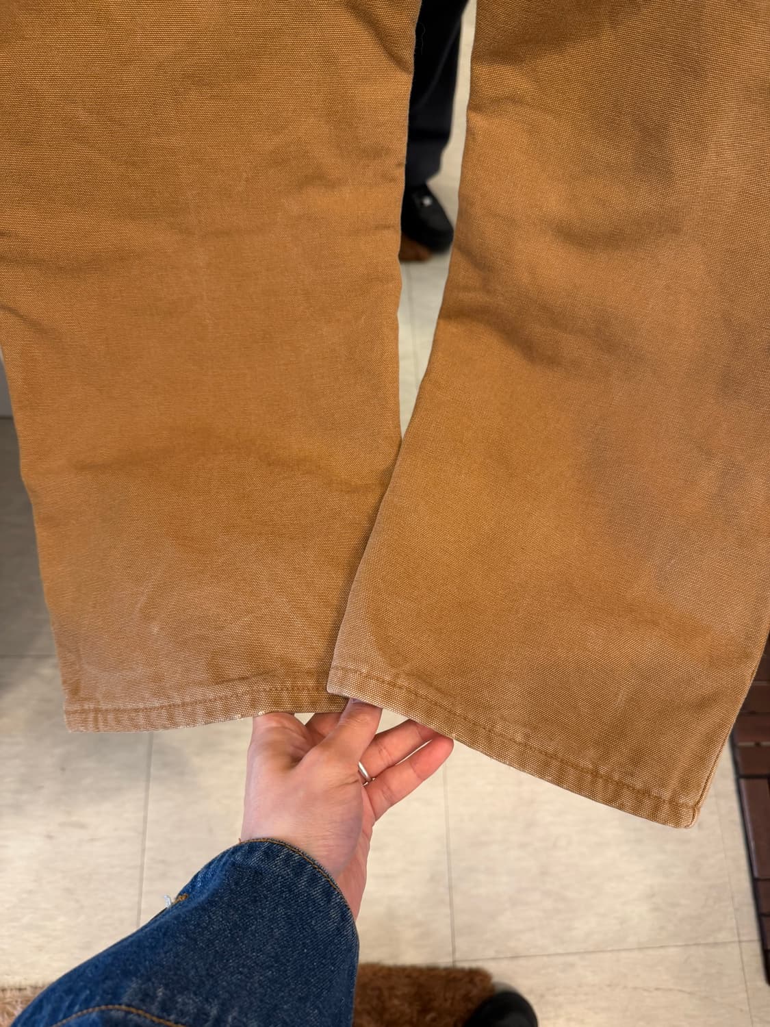 Carhartt 덕 캔버스 싱글니 플란넬 카펜터 워크 팬츠 (31) 상품이미지7