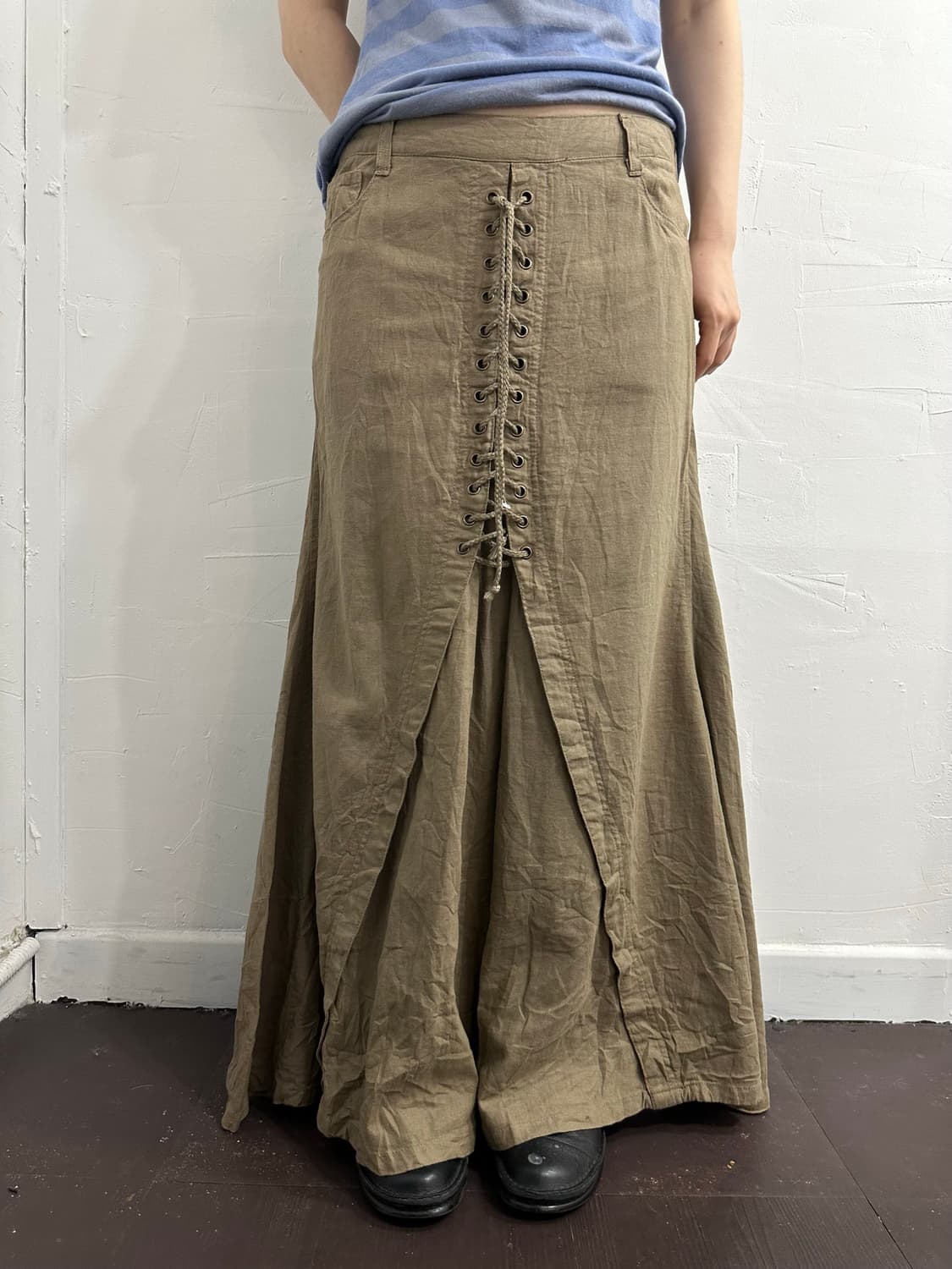 y2k eyelet maxi skirt 상품이미지1