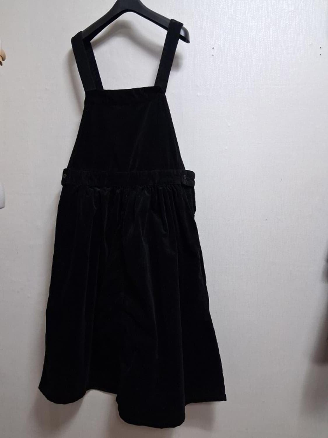 LARU 일본빈티지 검정 면 골덴 블랙코듀로이 뷔스티에롱원피스 30까지 상품이미지1