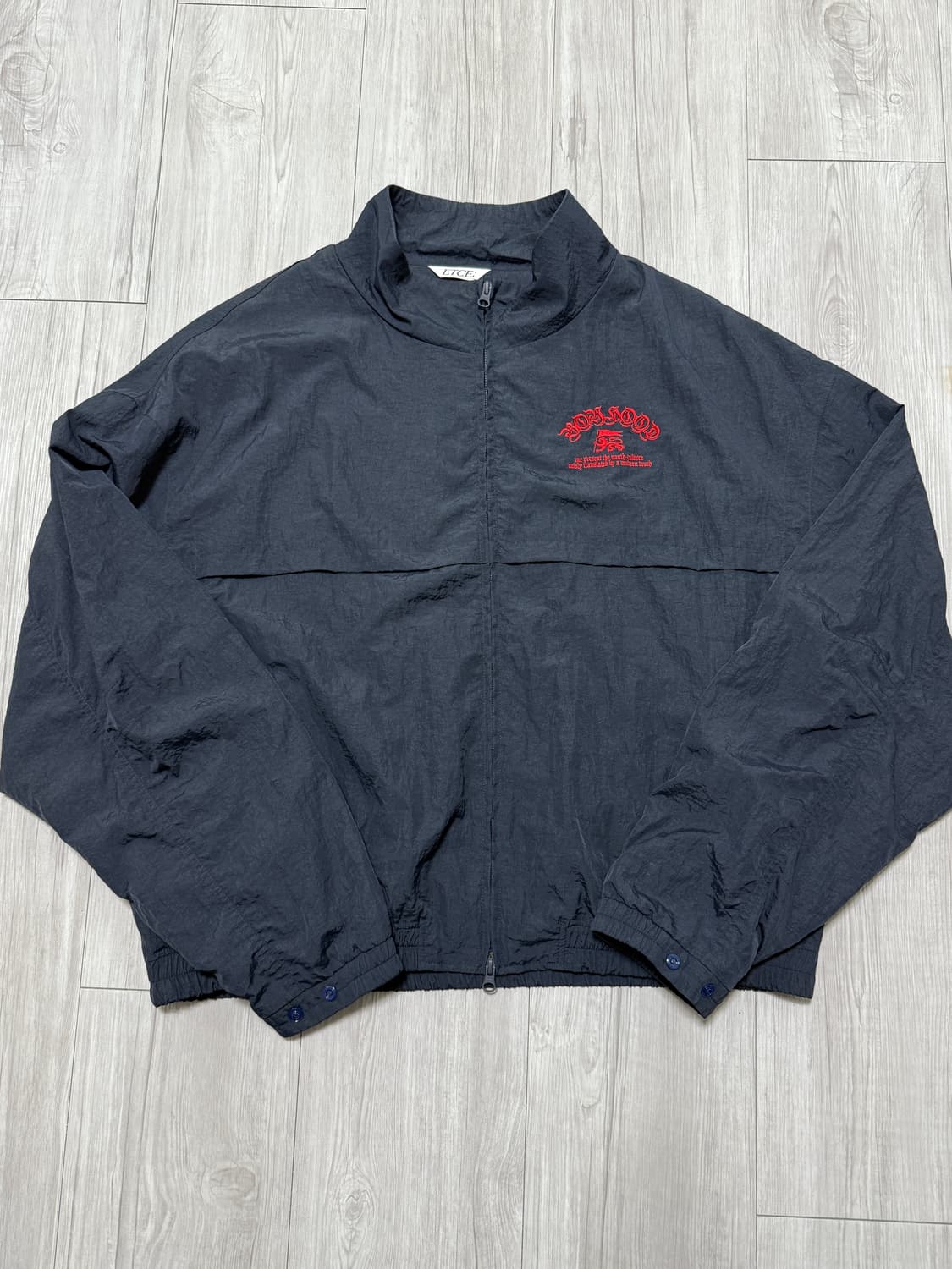 [L] ETCE 보이후드 나일론 트랙자켓 네이비 상품이미지1