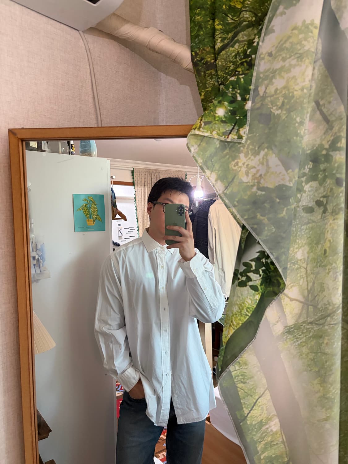 105-110) 폴로 랄프로렌 셔츠 화이트 투하이 코튼 상품이미지2