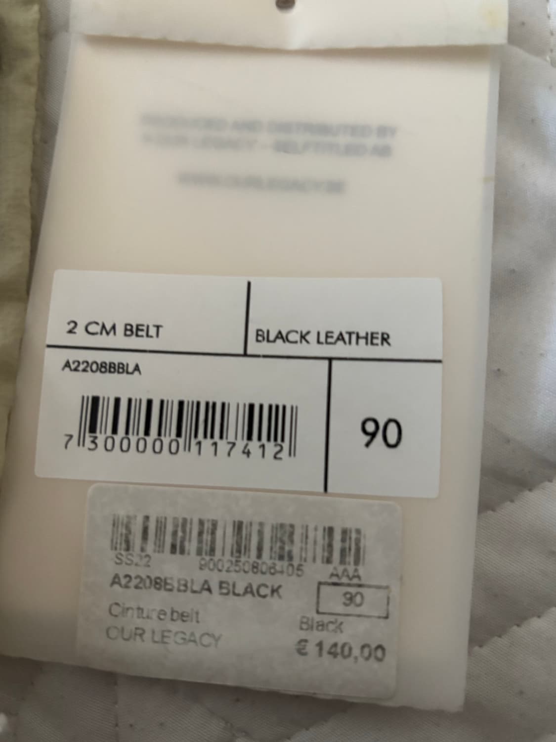 아워레가시 2cm 벨트 90사이즈 상품이미지2