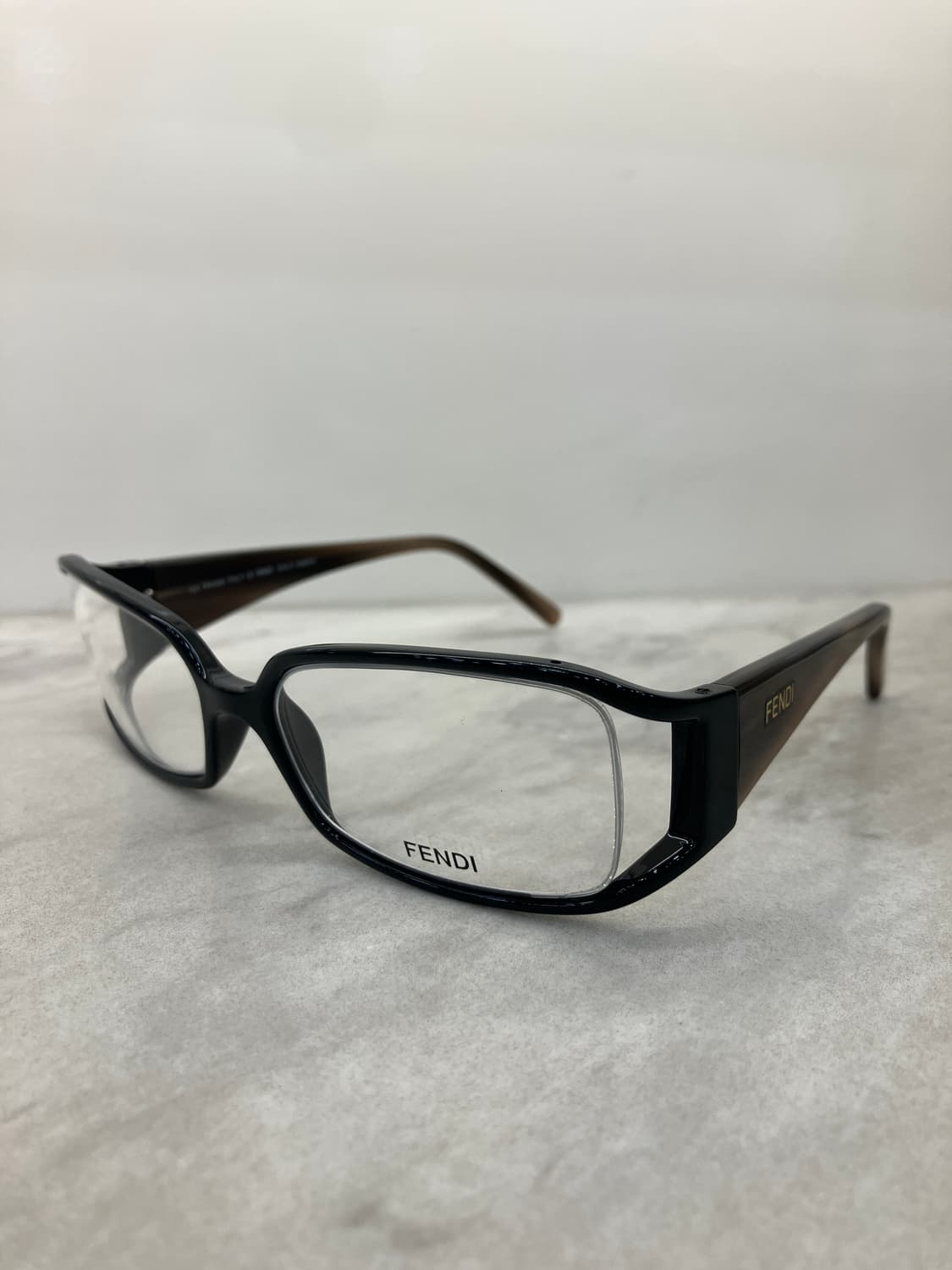 펜디 FENDI 빈티지 블랙 스퀘어 뿔테 안경 상품이미지9