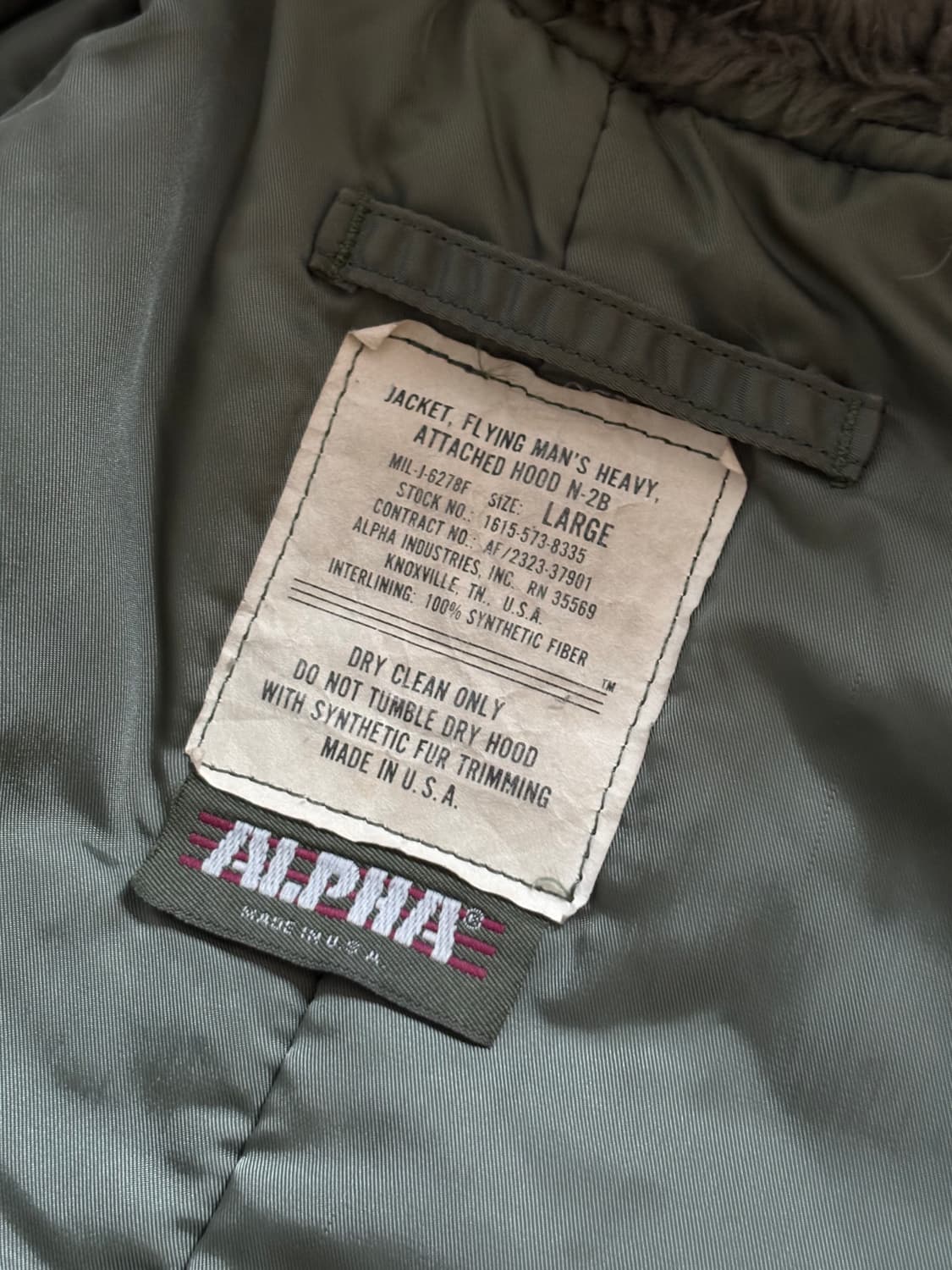 Alpha Industries 알파 인더스트리 90‘s N2B 플라이트  상품이미지7