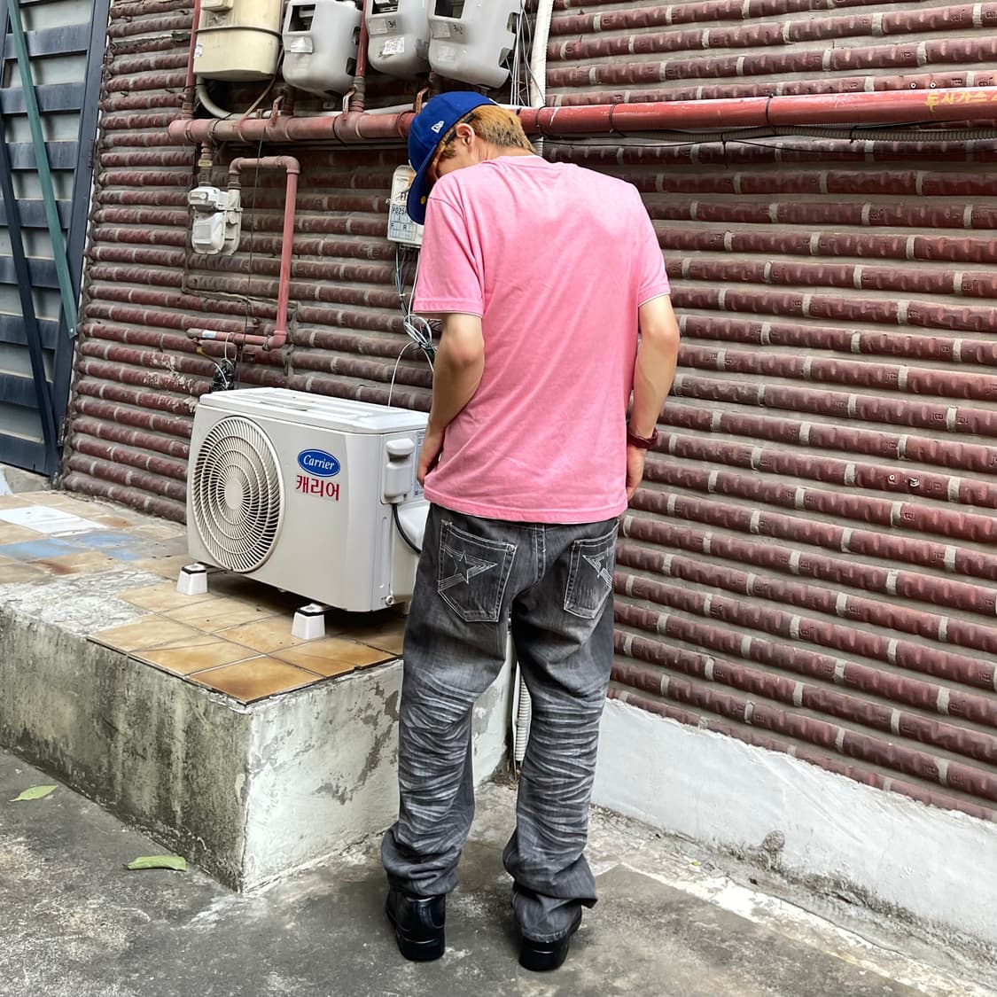 빈티지 별 자수 워싱 데님팬츠 상품이미지2