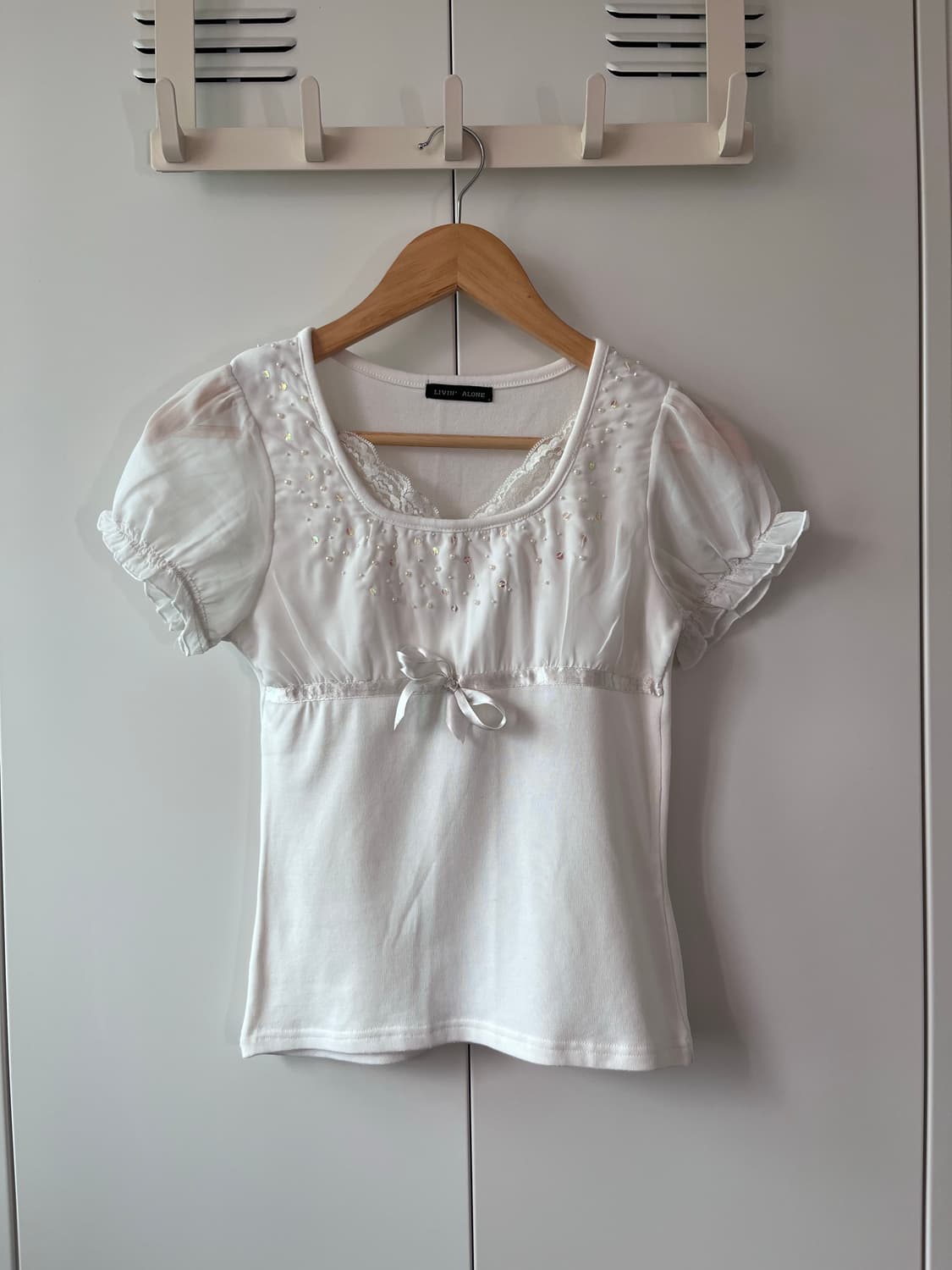 연분홍 레이스 반팔 가디건 세트 상품이미지9