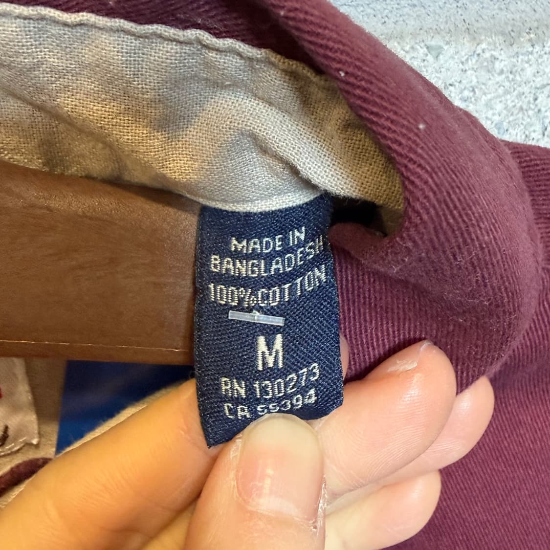 WRANGLER 랭글러 코튼 워크셔츠 투포켓 디테일 버건디 상품이미지6