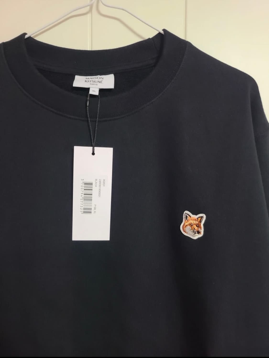 메종키츠네 블랙 맨투맨 105, 90-95 상품이미지1