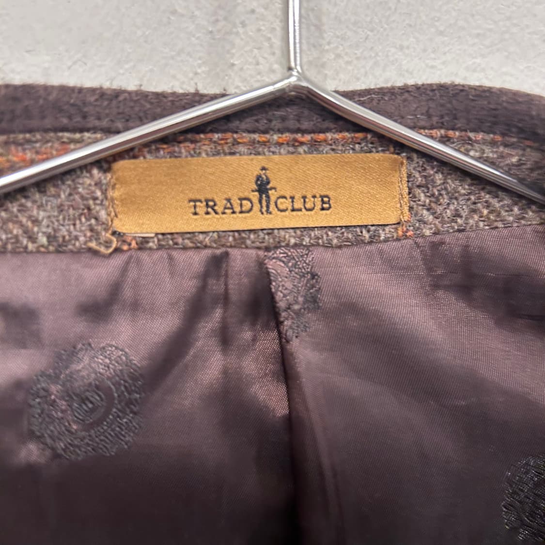 트래드클럽 울 헤링본 배색 카라 체크 블레이져 상품이미지3