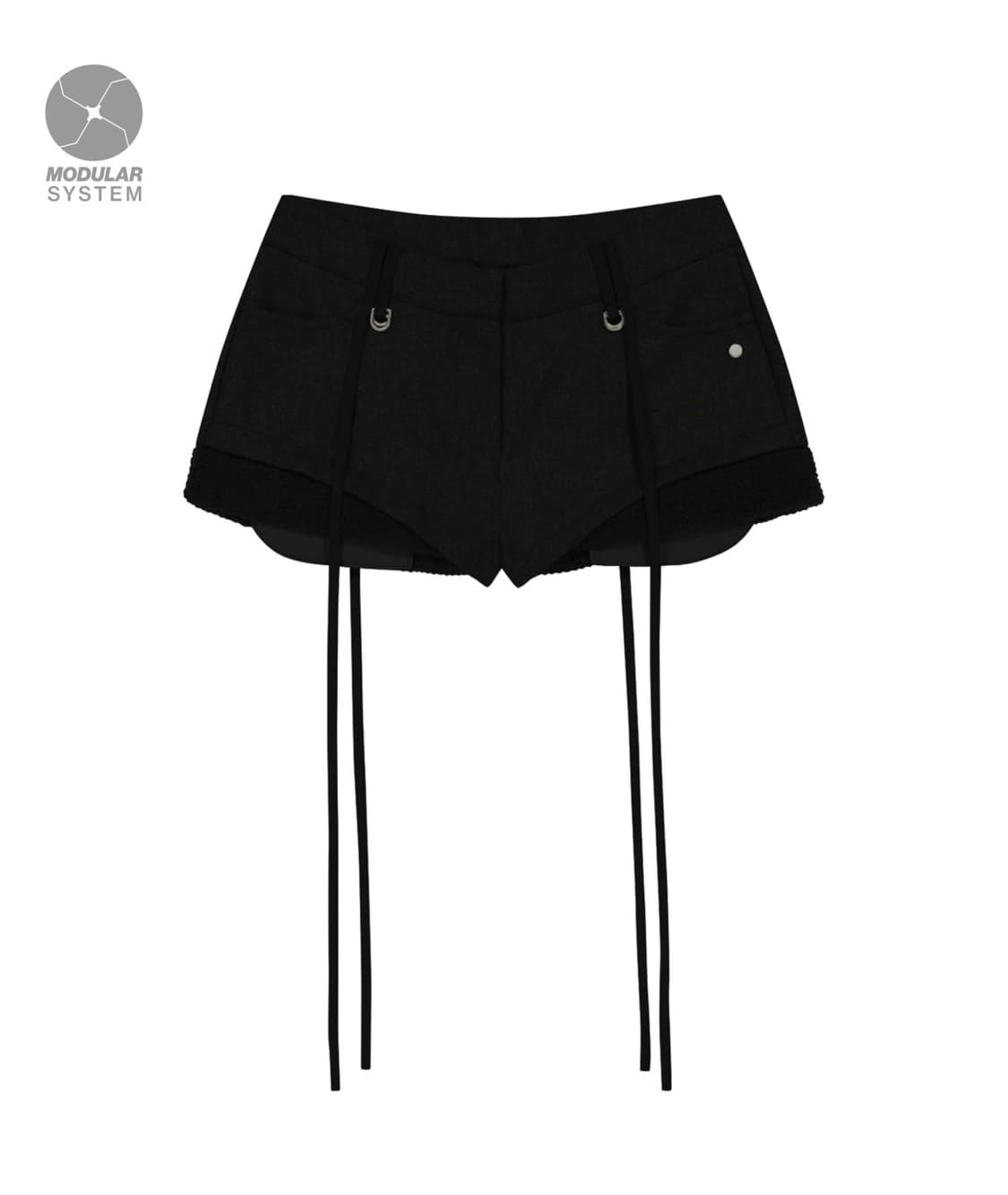 오호스 마이크로 울 쇼츠 블랙 상품이미지4