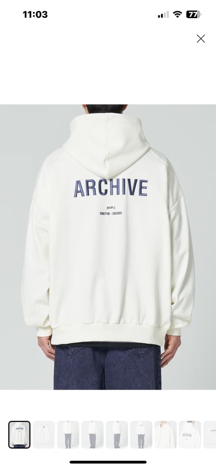 준지 아카이브 오버사이즈 후드집업 상품이미지1