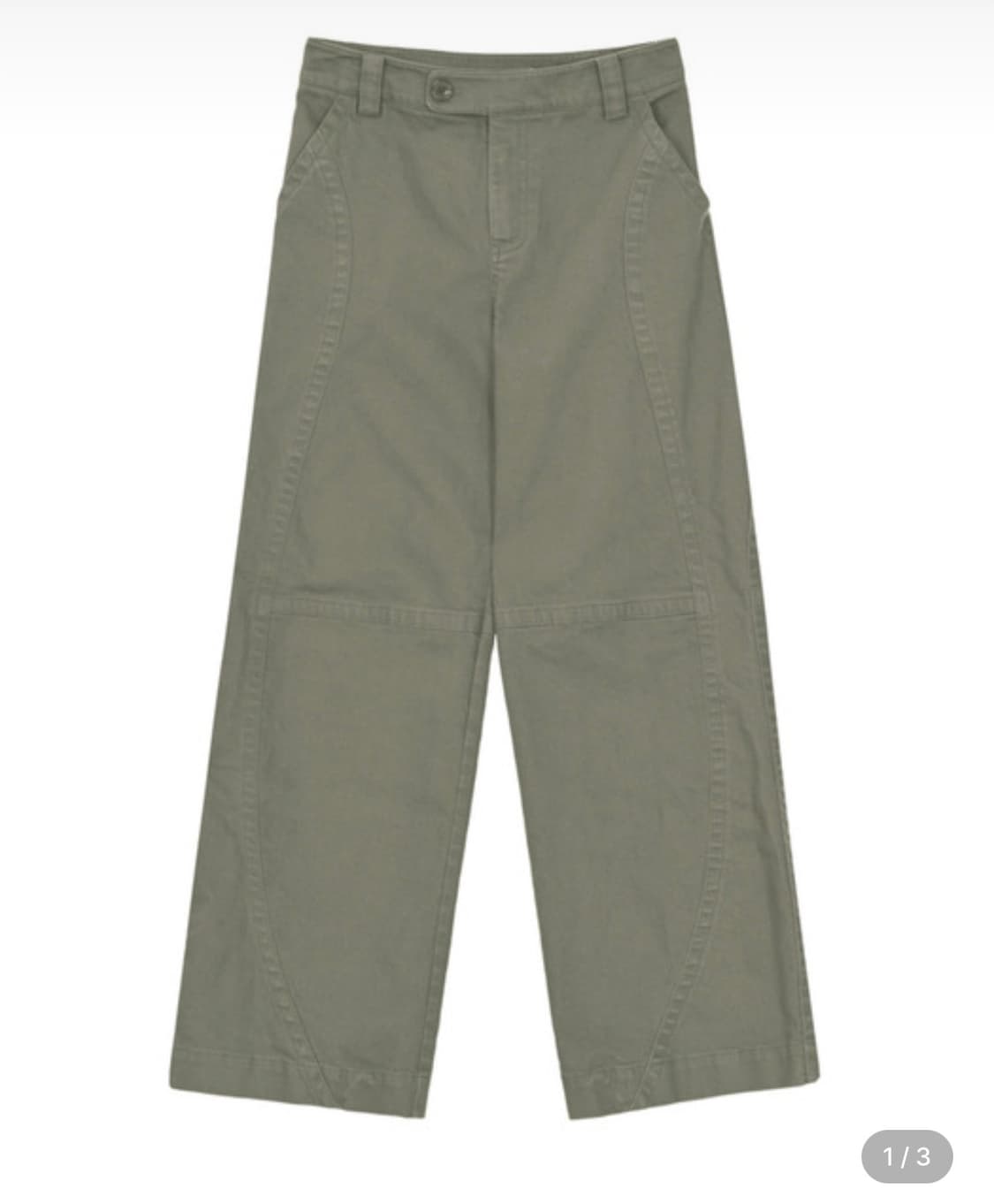 [COSMOSS] CURVED LINE WASHED DENIM PANTS 상품이미지1