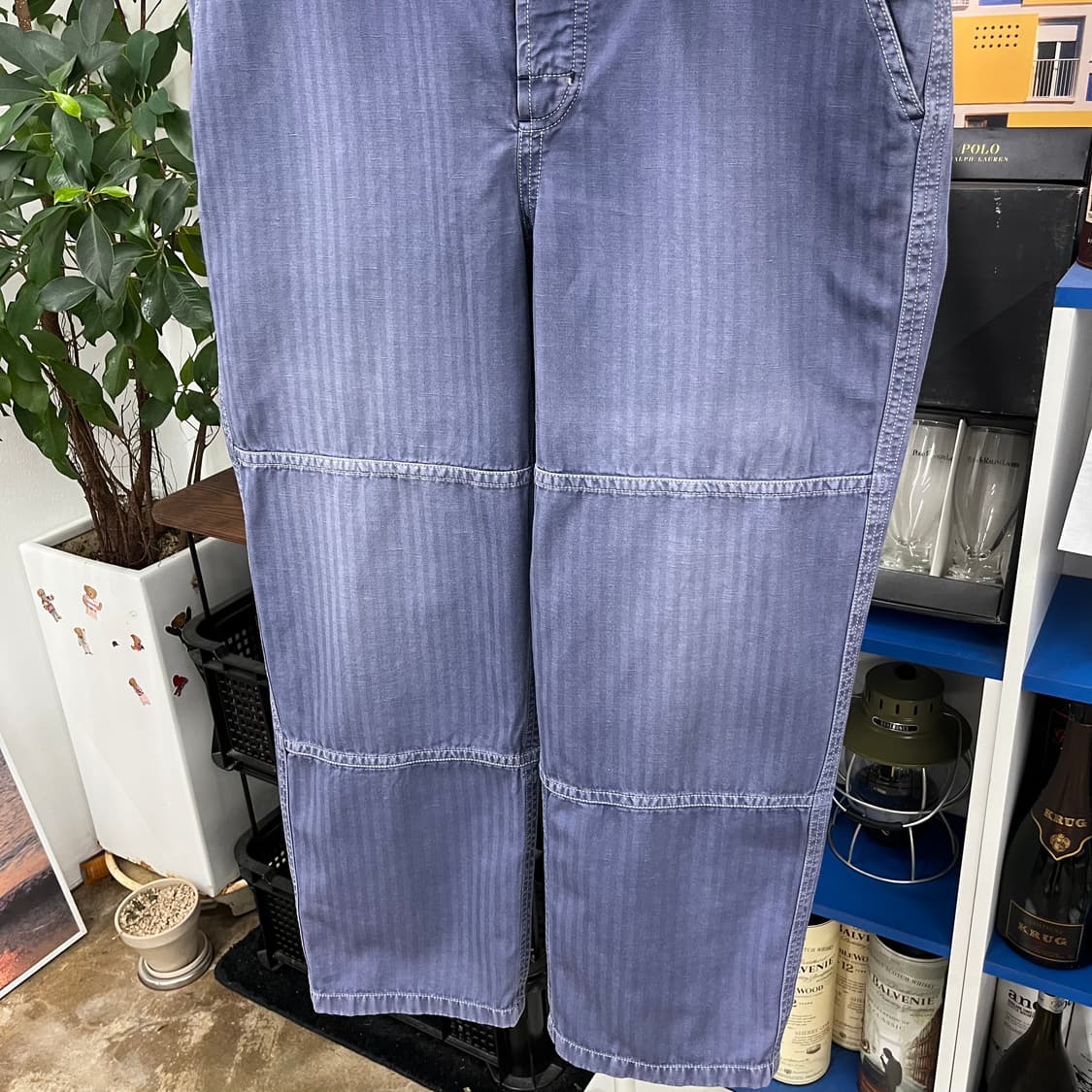 버버리 코튼/린넨 헤링본 팬츠 48 상품이미지4