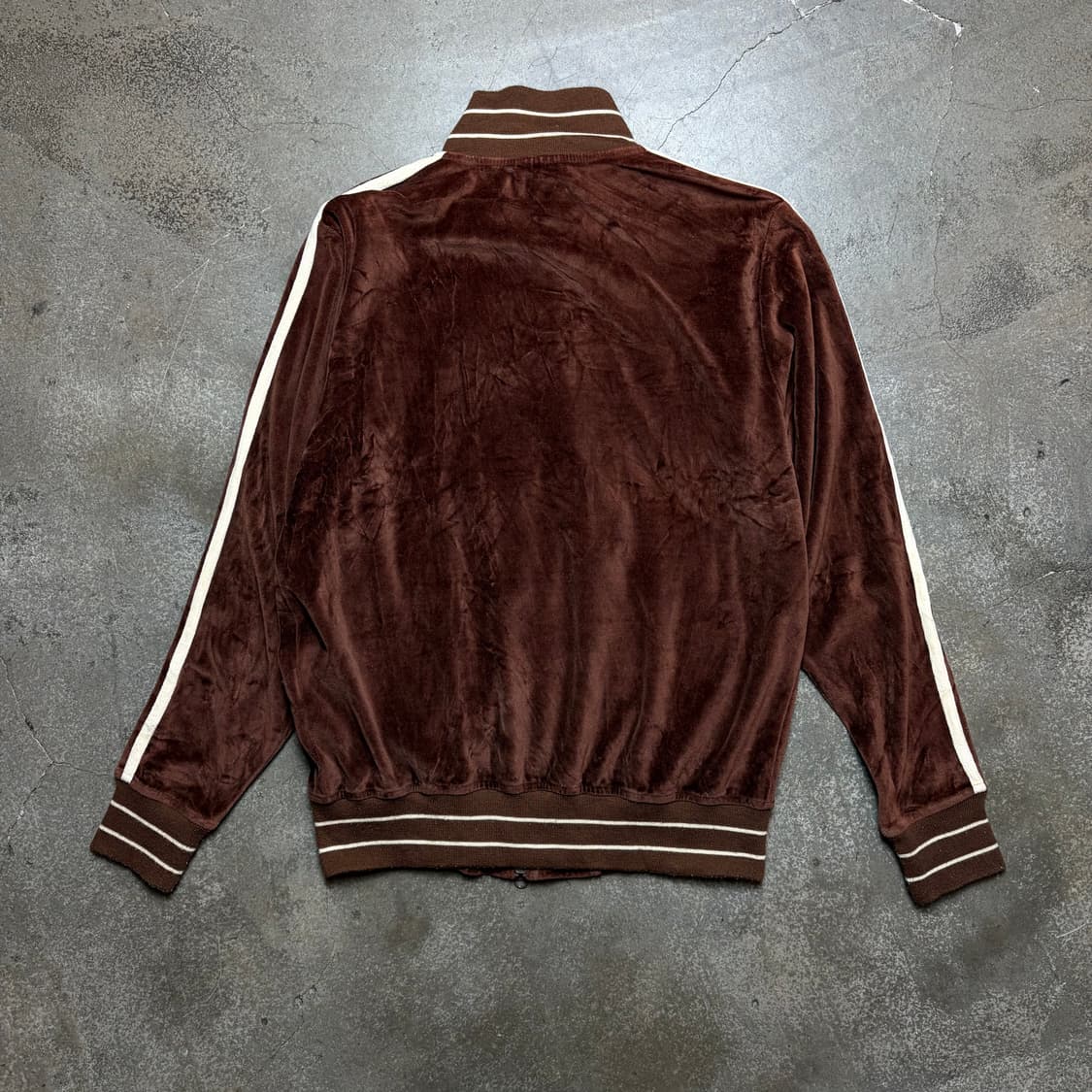 빈티지 레터링 벨루어 집업 상품이미지4