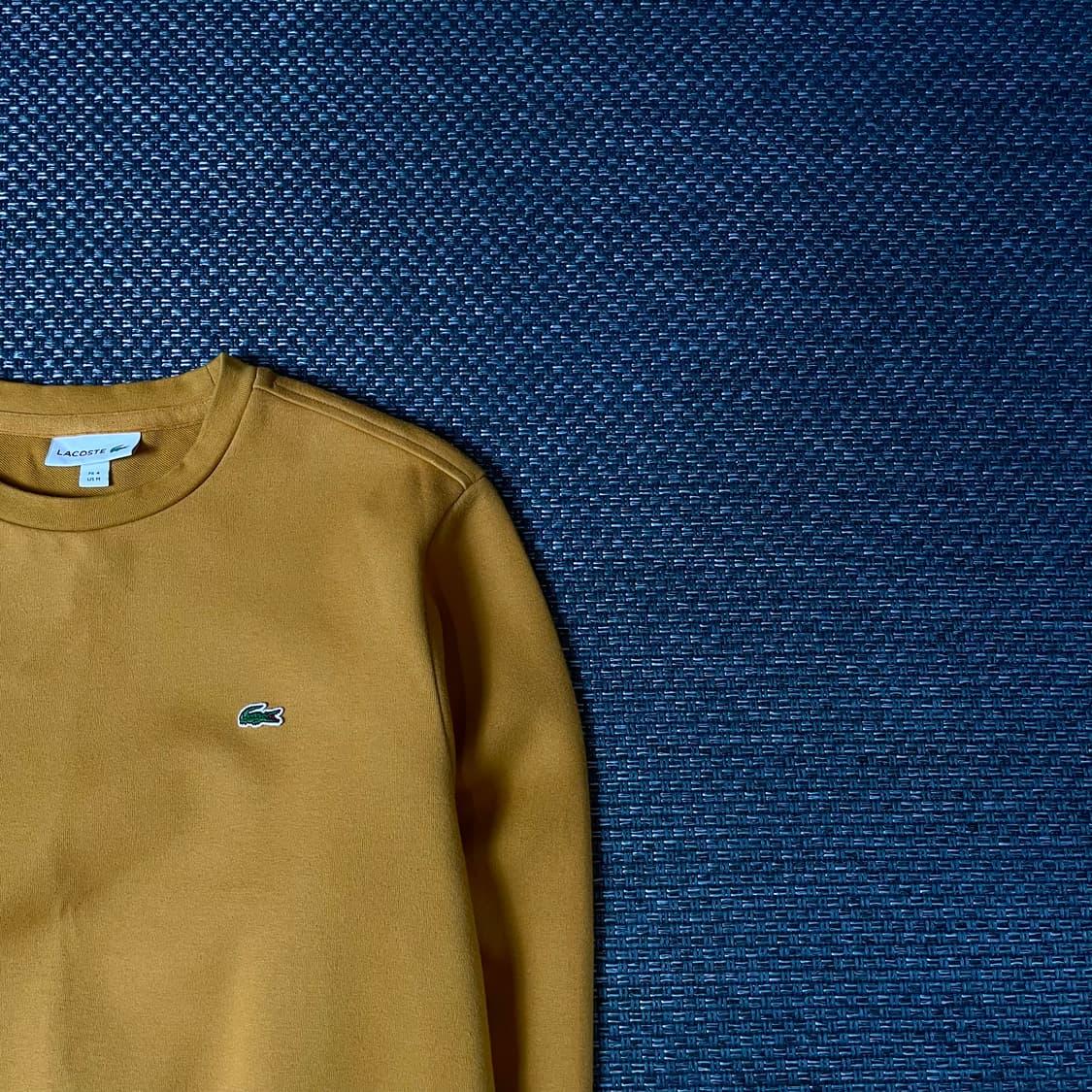라코스테 로고패치 머스타드 맨투맨 M 상품이미지3
