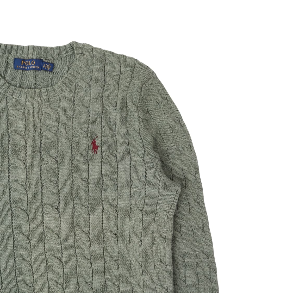 폴로 랄프로렌 라이트 그린 코튼 케이블 니트 상품이미지3