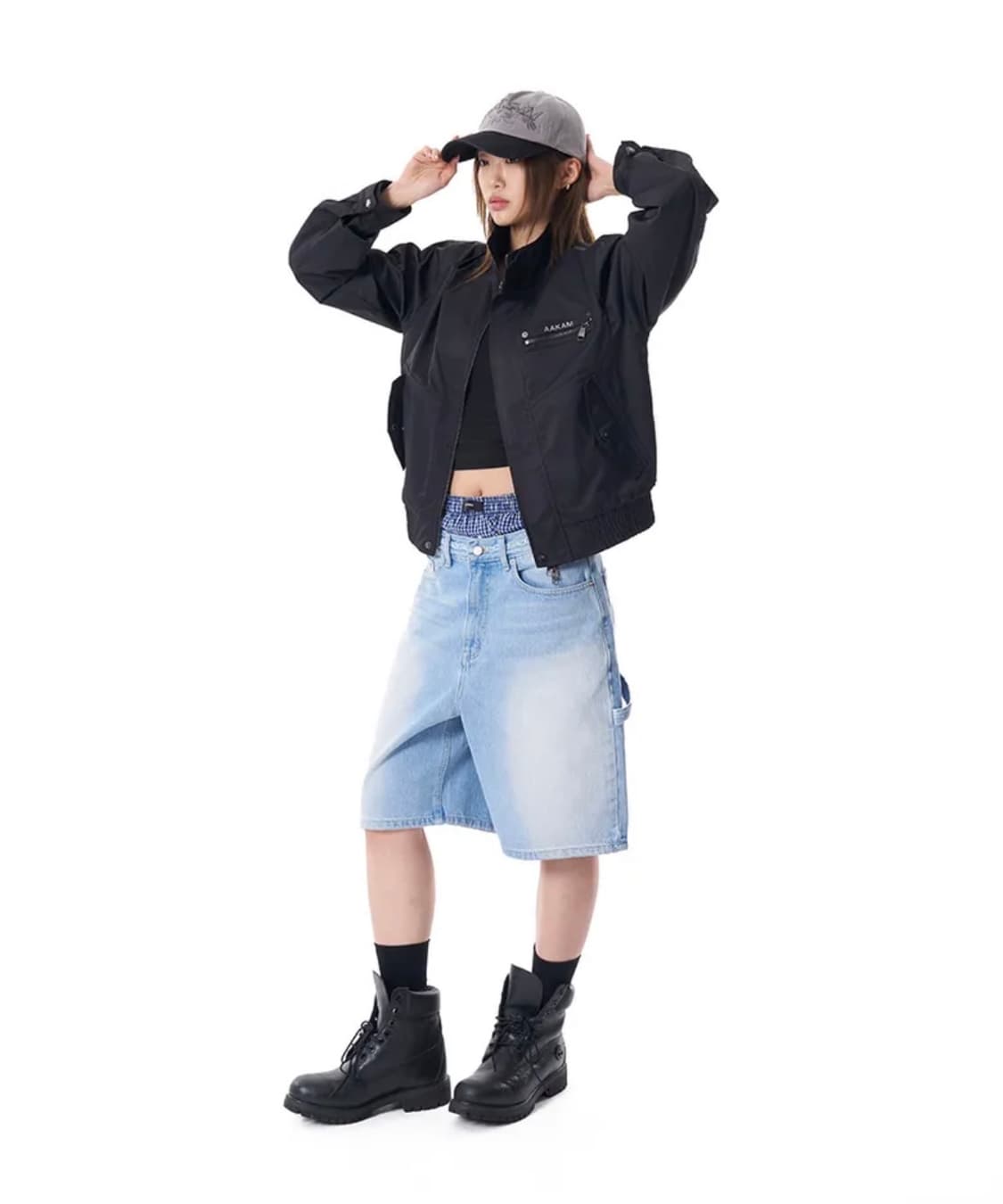 아캄 하이넥 버튼 자켓 1사이즈 상품이미지1