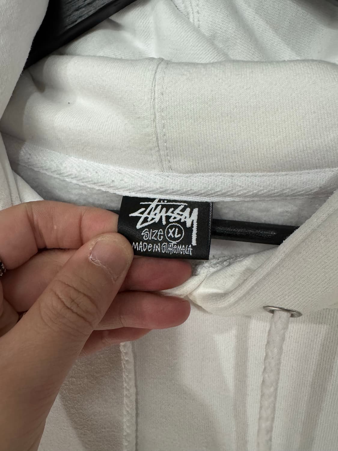 스투시 베이직 화이트 후드티  상품이미지4