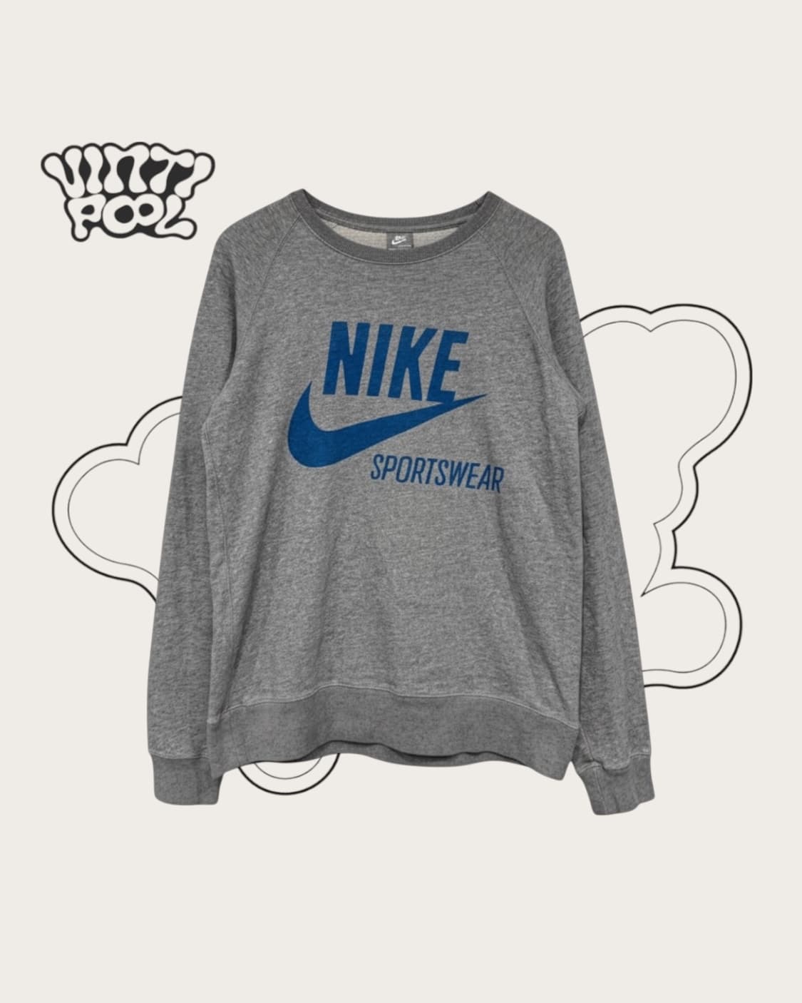 나이키 빅로고 맨투맨 그레이M 상품이미지1