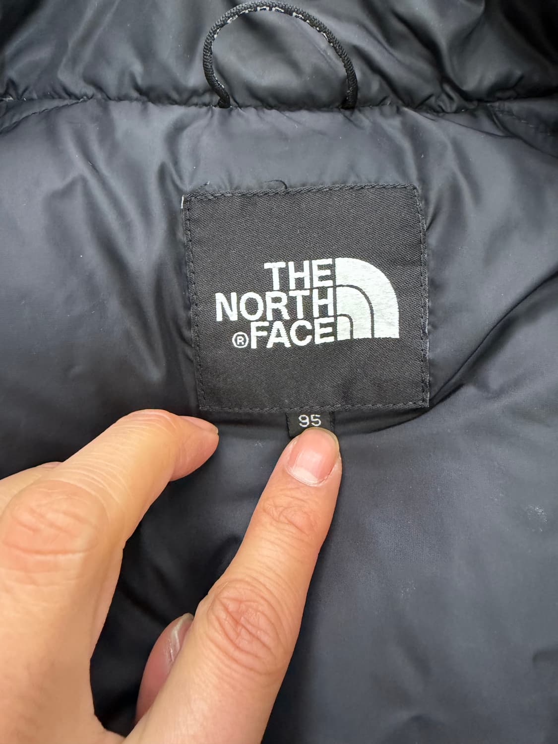 정품) 노스페이스 눕시 퍼플/블랙 패딩 95 상품이미지7