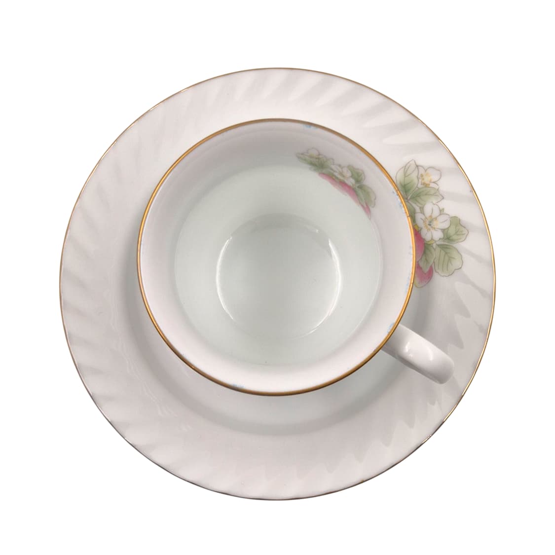 80s 호야 딸기 스윌 본차이나 찻잔 1세트 상품이미지2